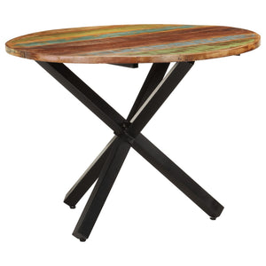 vidaXL Dining Table Round 100x100x75 cm Solid Reclaimed Wood