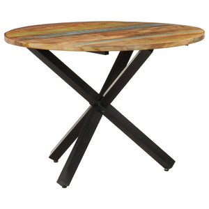 vidaXL Dining Table Round 100x100x75 cm Solid Reclaimed Wood