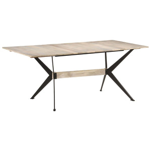 vidaXL Dining Table 180x90x76 cm Solid Mango Wood