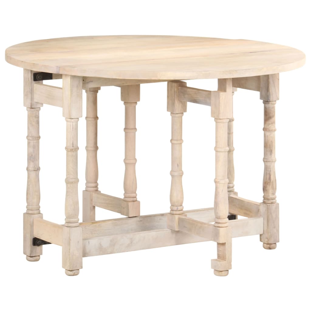 vidaXL Dining Table Round 110x76 cm Solid Mango Wood