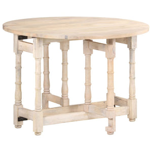 vidaXL Dining Table Round 110x76 cm Solid Mango Wood