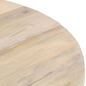 vidaXL Dining Table Round 110x76 cm Solid Mango Wood