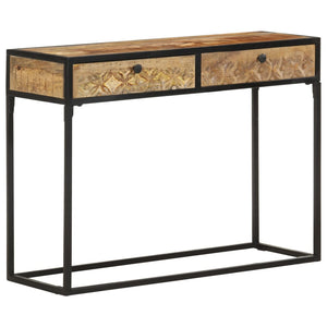 vidaXL Console Table 100x35x75 cm Solid Mango Wood