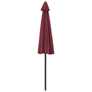 vidaXL Balcony Parasol with Aluminium Pole Bordeaux Red 270x144x222 cm Half