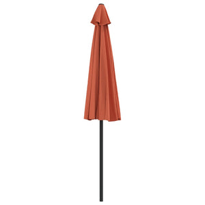 vidaXL Balcony Parasol with Aluminium Pole Terracotta 270x144x222 cm Half