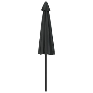 vidaXL Balcony Parasol with Aluminium Pole Black 270x144x222 cm Half