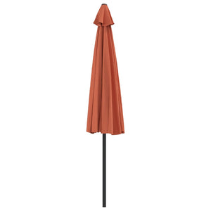 vidaXL Balcony Parasol with Aluminium Pole Terracotta 300x155x223 cm Half