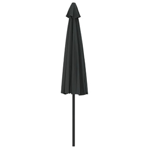 vidaXL Balcony Parasol with Aluminium Pole Black 300x155x223 cm Half