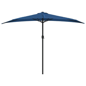 vidaXL Balcony Parasol with Aluminium Pole Blue 300x155x223 cm Half