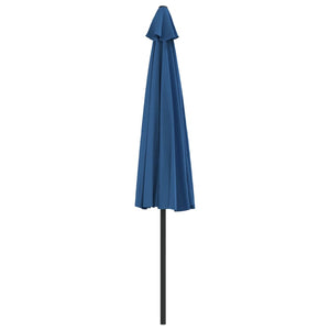 vidaXL Balcony Parasol with Aluminium Pole Blue 300x155x223 cm Half