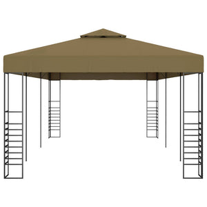 vidaXL Garden Gazebo 6x3x2.7 m Taupe 180 g/m²