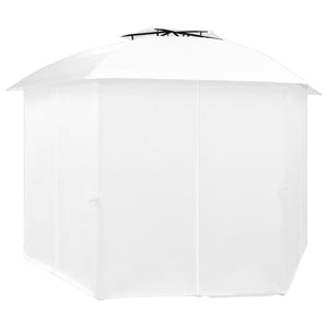 vidaXL Garden Marquee with Curtains 360x312x265 cm White 180 g/m²