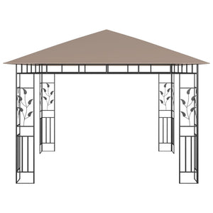 vidaXL Gazebo with Mosquito Net 3x3x2.73 m Taupe 180 g/m²