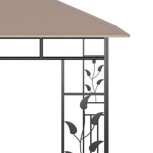 vidaXL Gazebo with Mosquito Net 3x3x2.73 m Taupe 180 g/m²