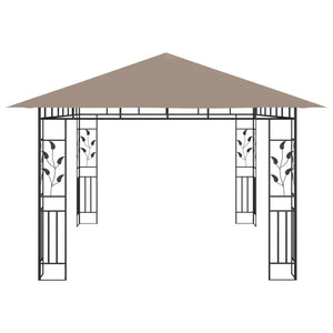 vidaXL Gazebo with Mosquito Net 4x3x2.73 m Taupe 180 g/m²