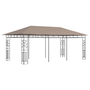 vidaXL Gazebo with Mosquito Net 6x3x2.73 m Taupe 180 g/m²