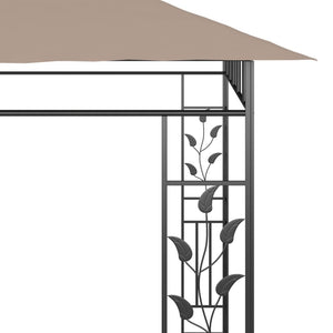 vidaXL Gazebo with Mosquito Net 6x3x2.73 m Taupe 180 g/m²