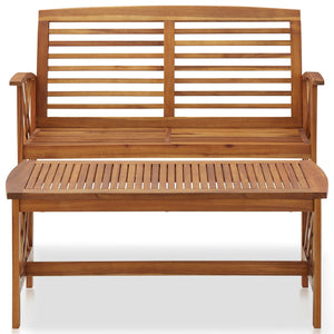 vidaXL 2 Piece Garden Lounge Set Solid Acacia Wood