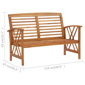 vidaXL 2 Piece Garden Lounge Set Solid Acacia Wood