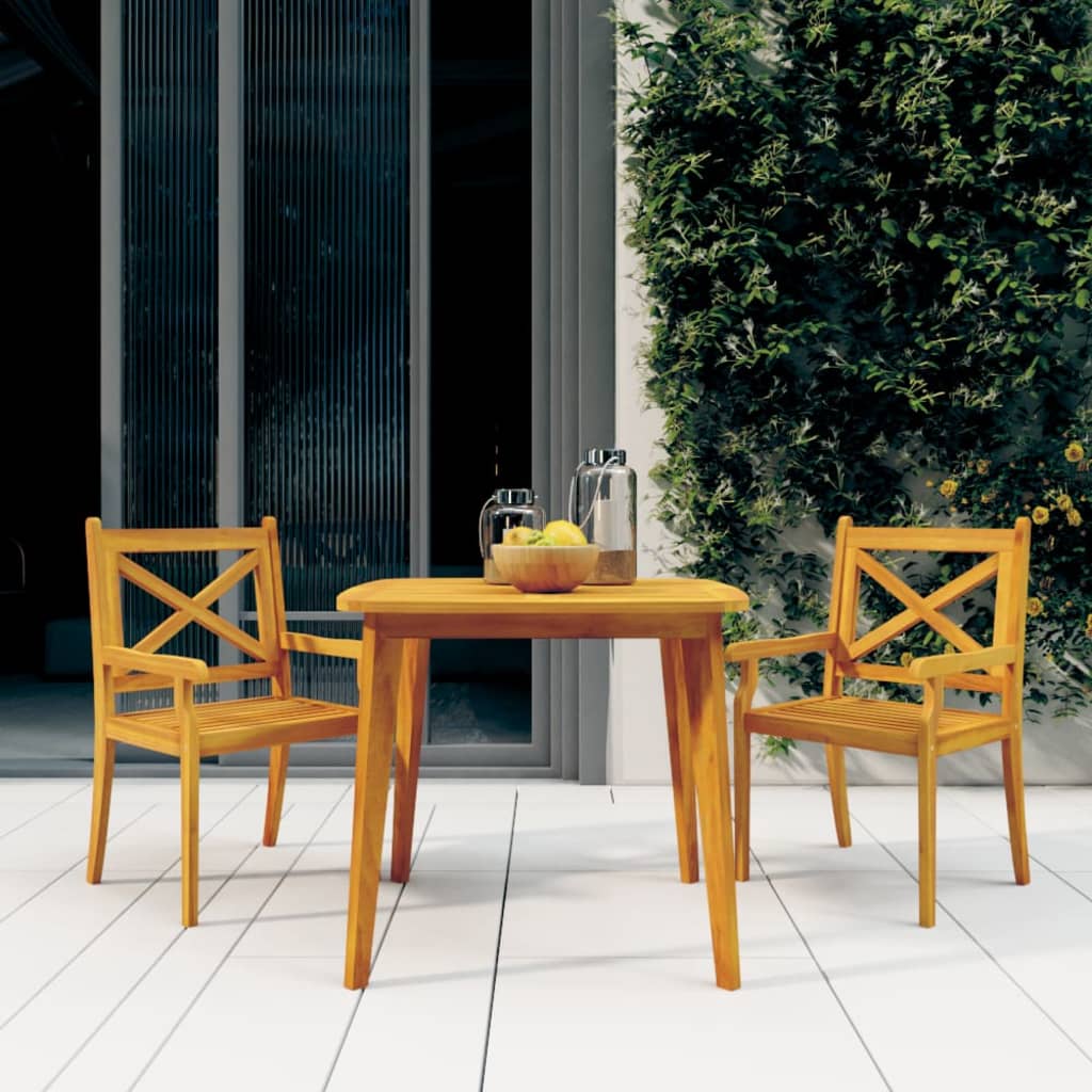 vidaXL Garden Table 85x85x75 cm Solid Wood Acacia