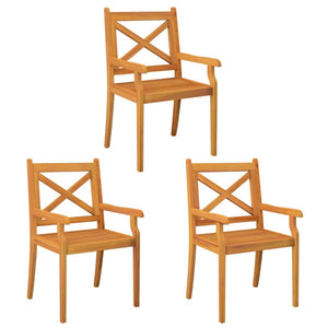 vidaXL Outdoor Dining Chairs 3 pcs Solid Wood Acacia