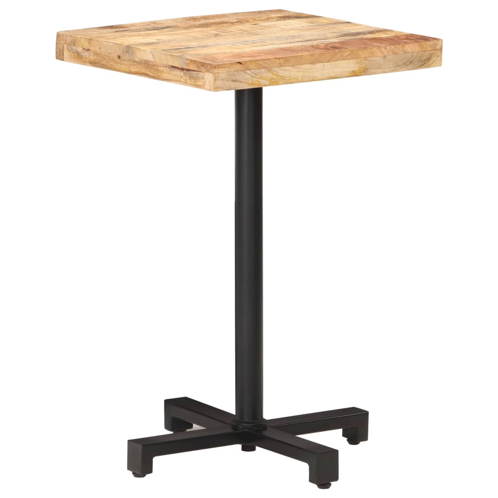 vidaXL Bistro Table Square 50x50x75 cm Rough Mango Wood