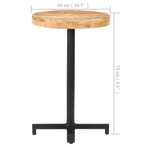 vidaXL Bistro Table Round Ø50x75 cm Rough Mango Wood