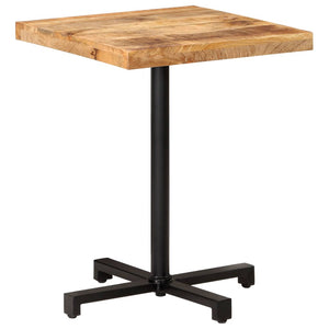 vidaXL Bistro Table Square 60x60x75 cm Rough Mango Wood