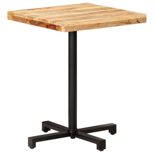 vidaXL Bistro Table Square 60x60x75 cm Rough Mango Wood