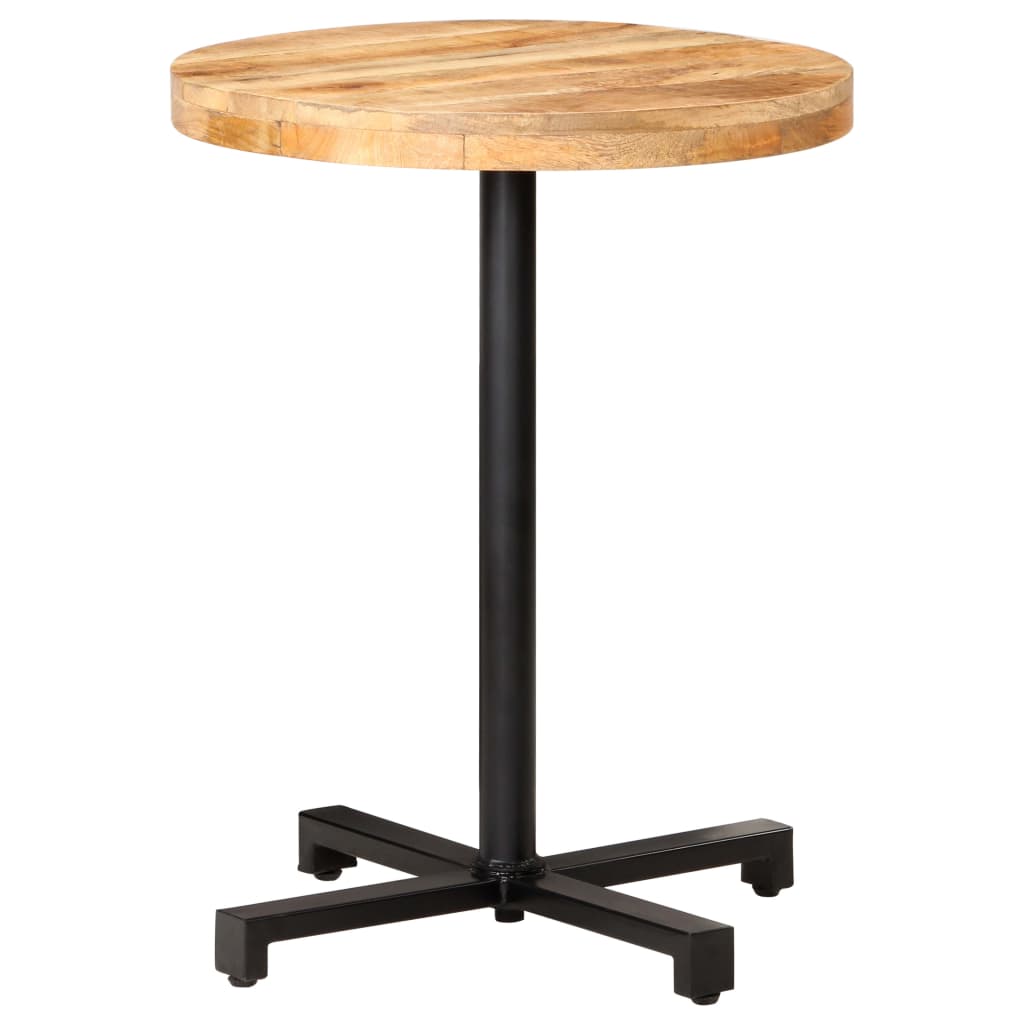 vidaXL Bistro Table Round Ø60x75 cm Rough Mango Wood