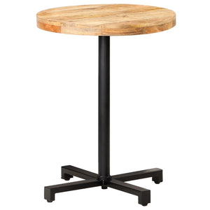 vidaXL Bistro Table Round Ø60x75 cm Rough Mango Wood