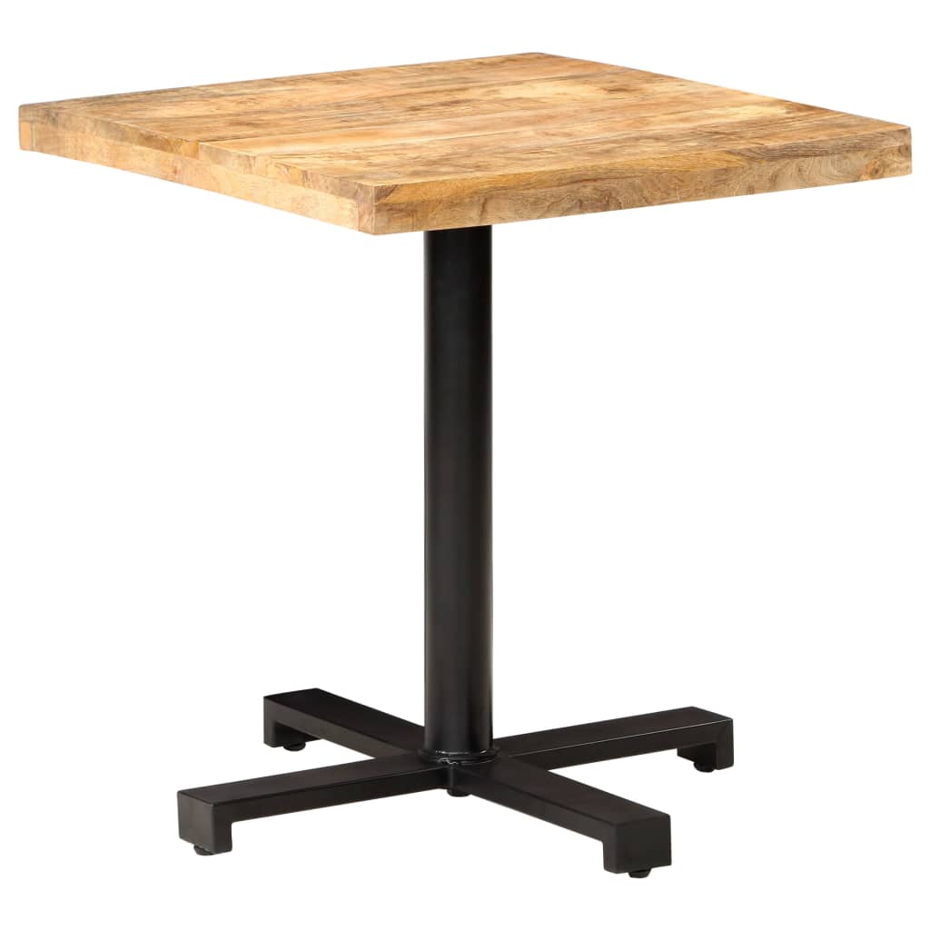 vidaXL Bistro Table Square 70x70x75 cm Rough Mango Wood