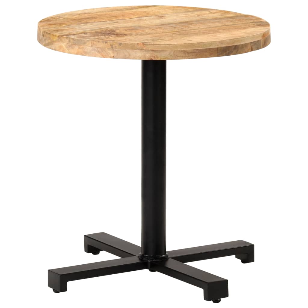 vidaXL Bistro Table Round Ø70x75 cm Rough Mango Wood