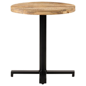 vidaXL Bistro Table Round Ø70x75 cm Rough Mango Wood