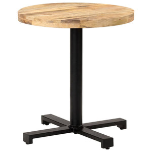 vidaXL Bistro Table Round Ø70x75 cm Rough Mango Wood