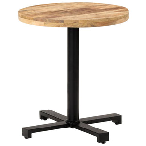 vidaXL Bistro Table Round Ø70x75 cm Rough Mango Wood