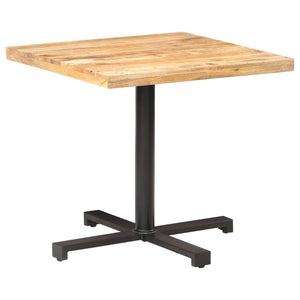 vidaXL Bistro Table Square 80x80x75 cm Rough Mango Wood