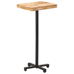 vidaXL Bar Table Square 50x50x110 cm Rough Mango Wood