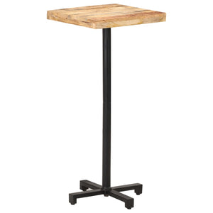 vidaXL Bar Table Square 50x50x110 cm Rough Mango Wood