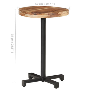 vidaXL Bistro Table Round Ø50x75 cm Solid Acacia Wood