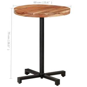 vidaXL Bistro Table Round Ø60x75 cm Solid Acacia Wood