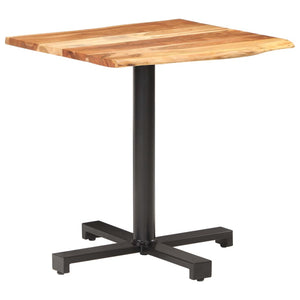 vidaXL Bistro Table with Live Edges 70x70x75 cm Solid Acacia Wood