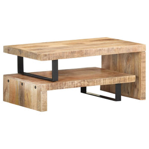 vidaXL 2 Piece Coffee Table Set Solid Mango Wood