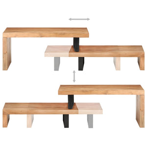 vidaXL 2 Piece Coffee Table Set Solid Acacia Wood