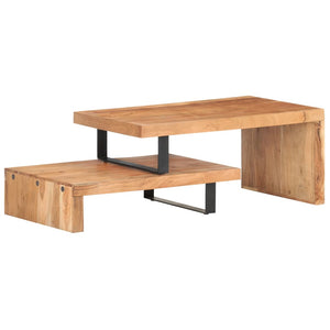 vidaXL 2 Piece Coffee Table Set Solid Acacia Wood