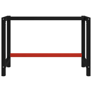 vidaXL Work Bench Frame Metal 120x57x79 cm Black and Red