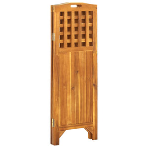 vidaXL 3-Panel Room Divider 121x2x120 cm Solid Acacia Wood