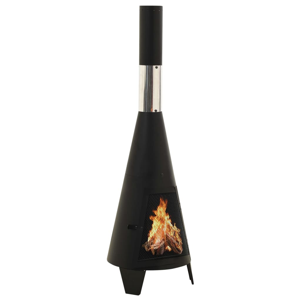 vidaXL Garden Stove with Poker 38x38x122 cm Steel