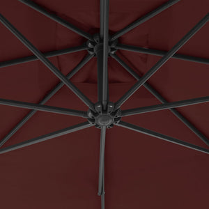 vidaXL Cantilever Garden Parasol with Steel Pole 300 cm Bordeaux Red