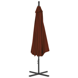 vidaXL Cantilever Umbrella with Steel Pole 300 cm Terracotta